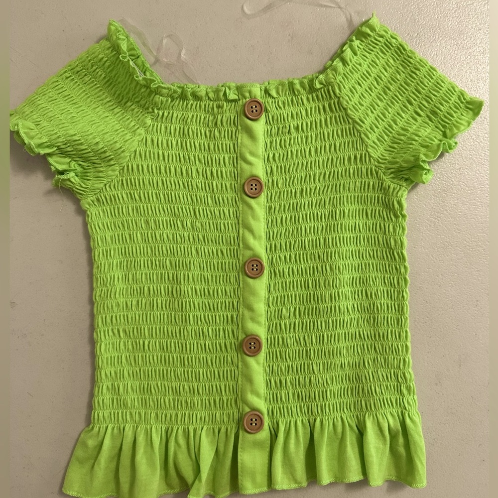 Speechless Girls' Button Front Smocked Top